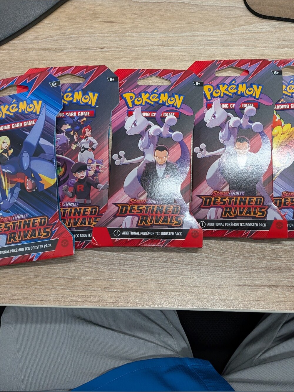 Pokémon TCG: Destined Rivals Booster Pack Lot - Red & Blue Artwork